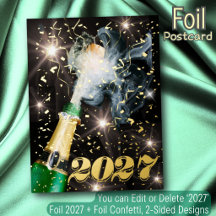 Happy Silvester Champagner Goldfolie Confetti mode
