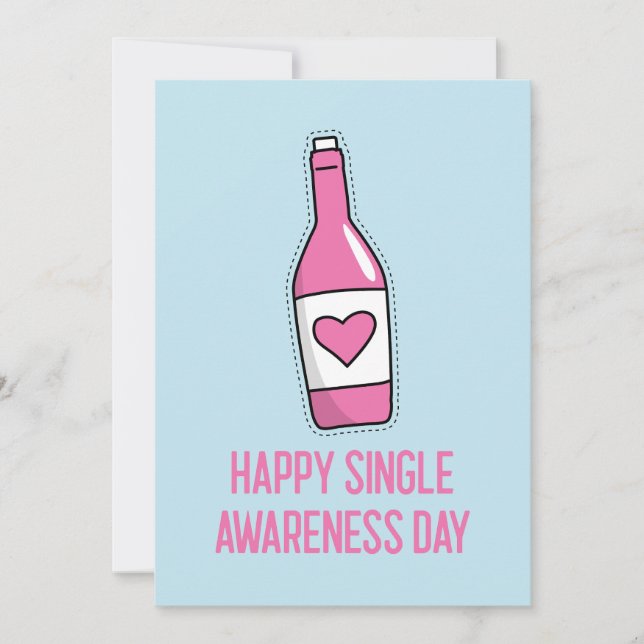 Happy Single Awareness Day Card Feiertagskarte (Vorderseite)