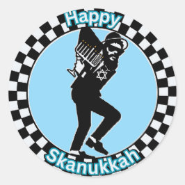 Happy Skanukkah Runder Aufkleber