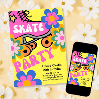 Happy Skate Party Einladung