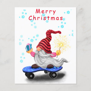 Happy Skater Gnome mit Geschenken und Sparkler - F Flyer