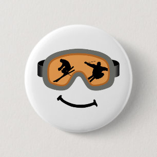 HAPPY SKIER BUTTON