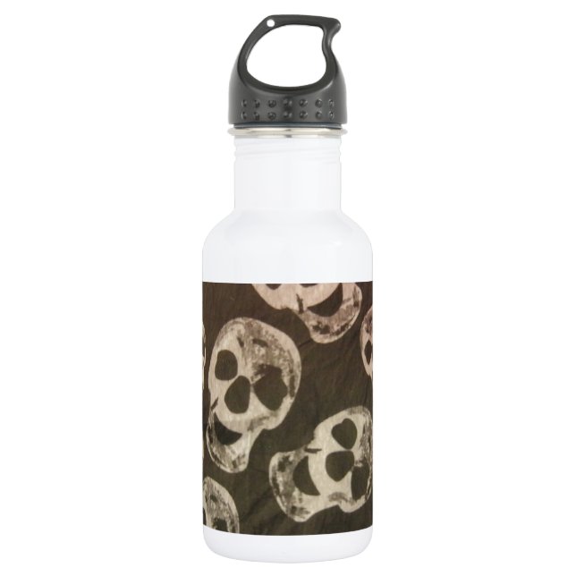 Happy Skulls Edelstahlflasche (Vorderseite)