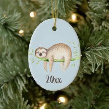 Happy Sloth Customizable Keepake