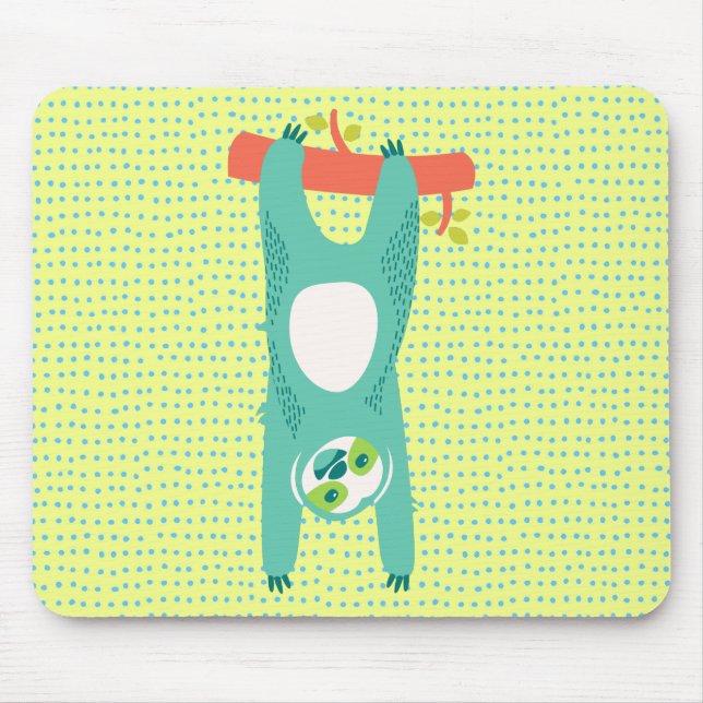 Happy Sloth Mousepad (Vorne)