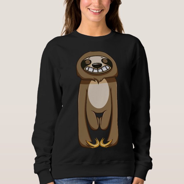 Happy Sloth Niedlich Sloth Angepasst Sweatshirt (Vorderseite)