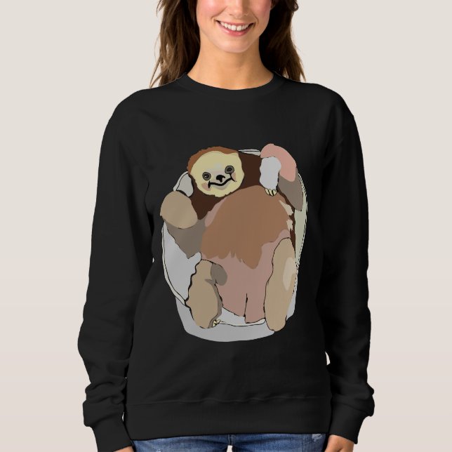 Happy Sloth Relaxing Relaxing Fit Sweatshirt (Vorderseite)