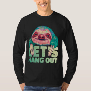 Happy Sloth Watercolor Lasse S Hang Out Tier T-Shirt