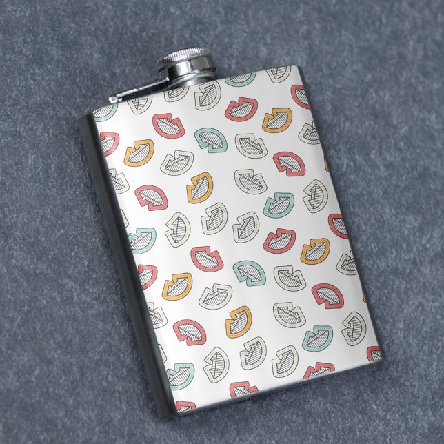 Happy Smile Lips Flachmann (flask)