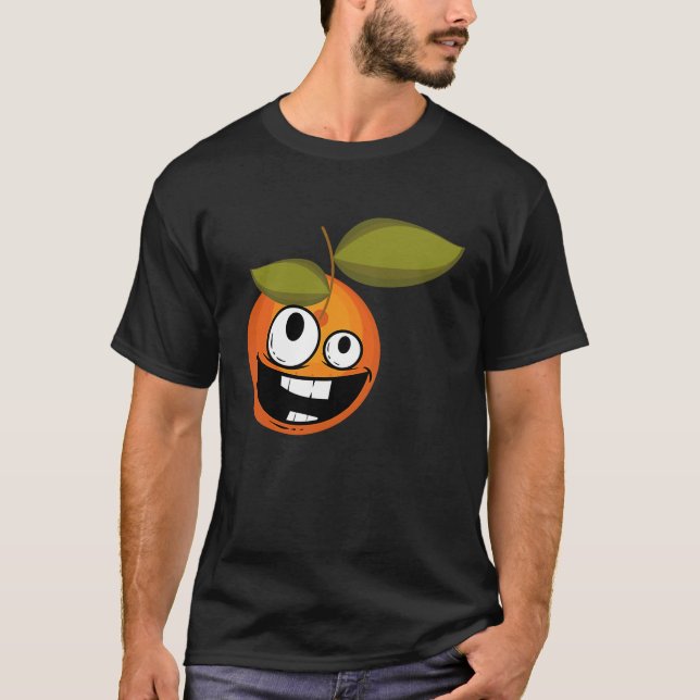 Happy smiling orange T-Shirt (Vorderseite)