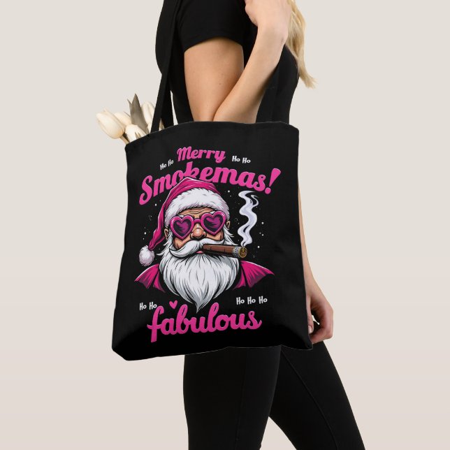 Happy Smokemas Funny Santa mit Big Cigar (Von Nahem)