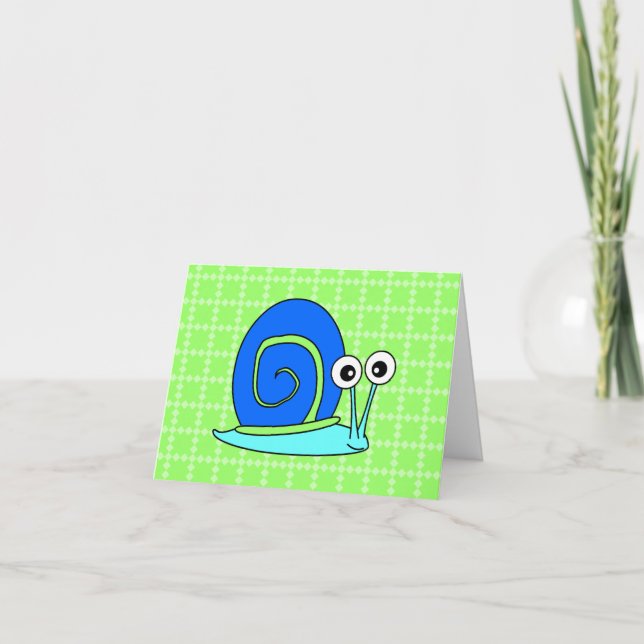 Happy Snail Dankeschön Karten (Vorderseite)