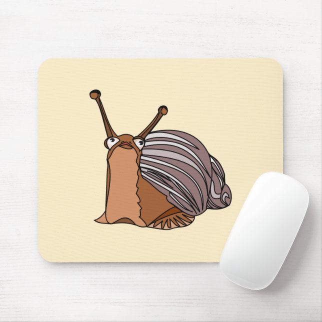 Happy Snail Mouse Pad - Malerei - Ihre Farben Mousepad (Mit Mouse)