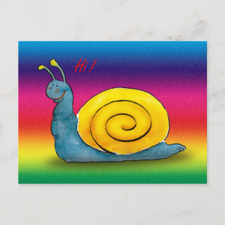 Happy snail - Postcard-Vorlage Postkarte