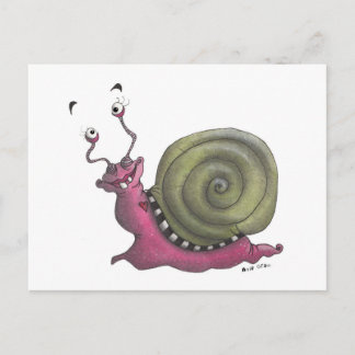 Happy snail postkarte