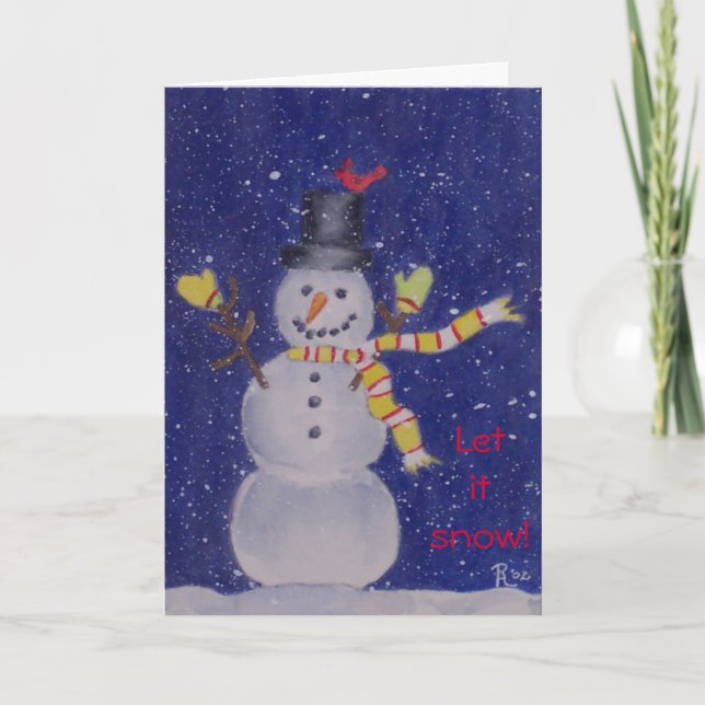 Happy Snow Greeting Card Feiertagskarte (Vorderseite)