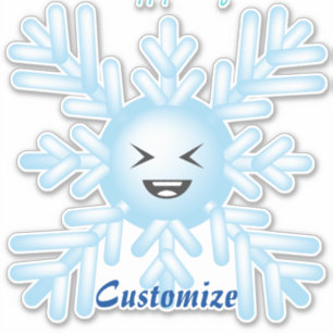 Happy Snowflake Emoticon Thunder_Cove Aufkleber