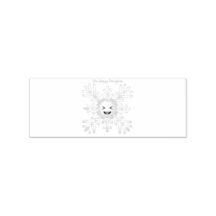 Happy Snowflake Emoticon Thunder_Cove  Gummistempel