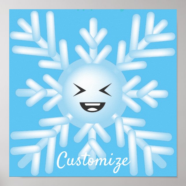 Happy Snowflake Emoticon Thunder_Cove Poster (Vorne)