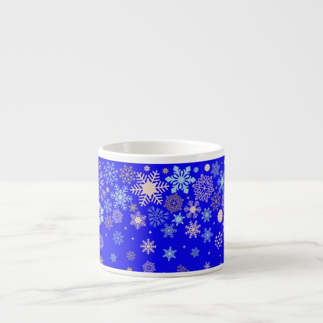 Happy Snowflake Grenze Espressotasse (Vorderseite)