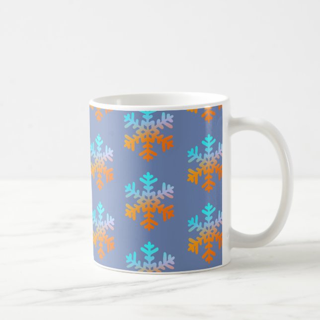 Happy Snowflakes Klassische Weiße Tasse (Rechts)