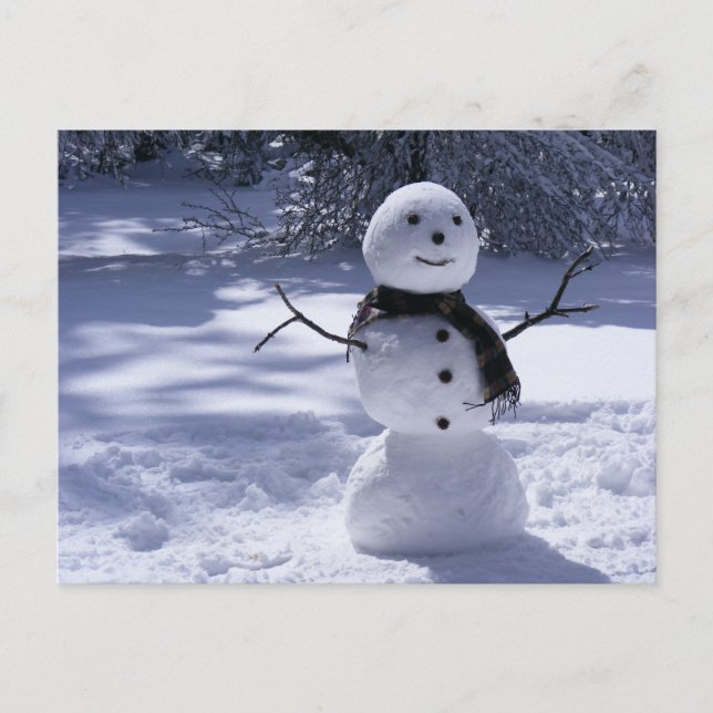 HAPPY SNOWMAN 1 POSTKARTE (Vorderseite)