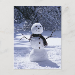 HAPPY SNOWMAN 3 POSTKARTE