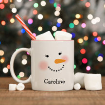 Happy Snowman Face Personalisiert Name Holiday