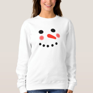 Happy Snowman Face Sweatshirt