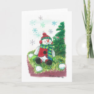 Happy Snowman Feiertagskarte