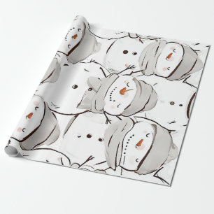 Happy Snowman Geschenkpapier