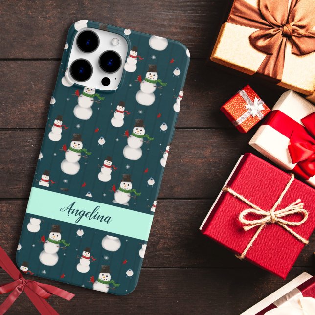 Happy Snowman Holiday iPhone / iPad Fall Case-Mate iPhone Hülle (Von Creator hochgeladen)