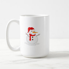 Happy Snowman in a Santa Hat Kaffeetasse