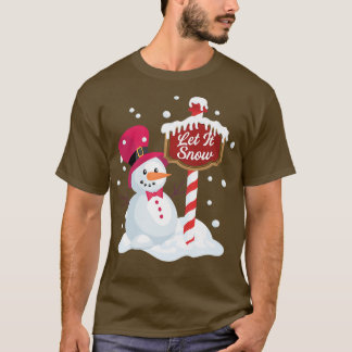 Happy Snowman Let it Snow Graphic im Northpol T-Shirt