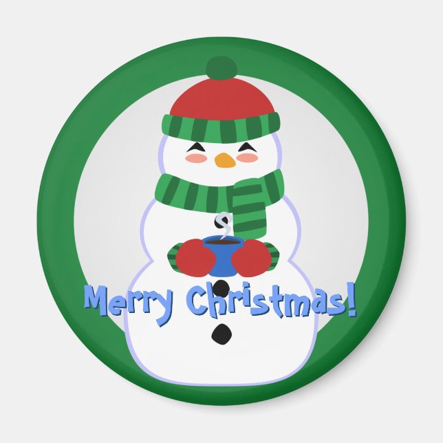 Happy Snowman Magnet (Vorne)
