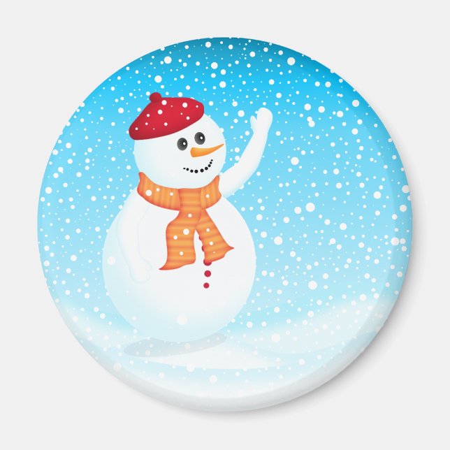 Happy Snowman Magnet (Vorne)