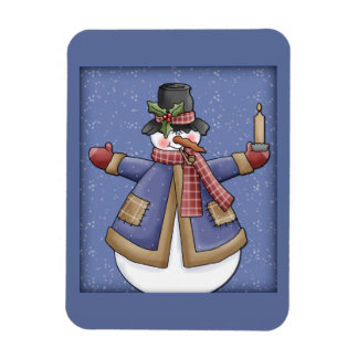 Happy Snowman mit Kerze Magnet