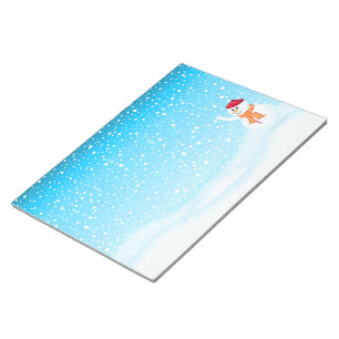 Happy Snowman Notepad Notizblock