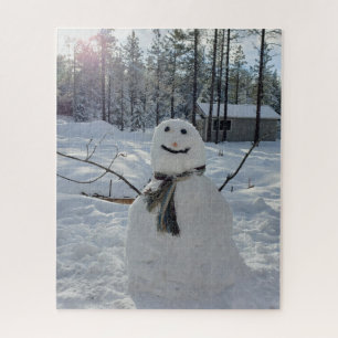 Happy Snowman Original Winterfotografie Puzzle
