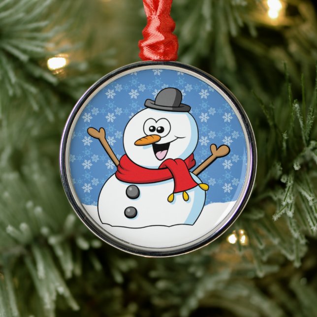 Happy Snowman Ornament (Baum)