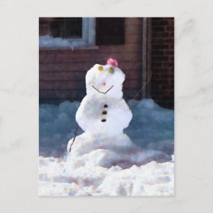 Happy Snowman Postkarte