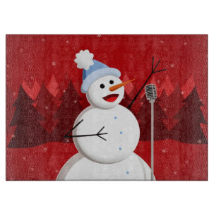 Happy Snowman Snowman Musical Weihnachten Schneidebrett