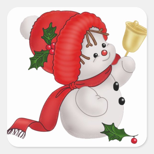 Happy Snowman Sticker (Vorderseite)