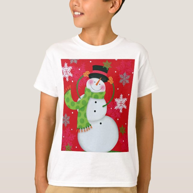 Happy Snowman T-Shirt (Vorderseite)