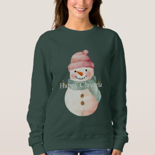 Happy Snowman Weihnachten Sweatshirt