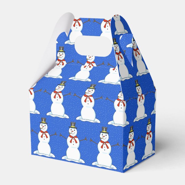 Happy Snowman Weihnachts-Geschenkboxen Geschenkschachtel (Vorderseite)