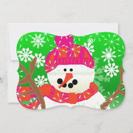 Happy Snowman Weihnachtsfeiertag Feiertagskarte