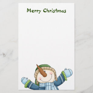 Happy Snowman Weihnachtsgeschichten Briefpapier
