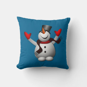 Happy Snowman Winter Fun Kissen