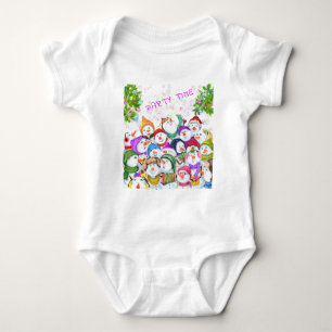 Happy Snowmans Christmas Baby Bodysuit Baby Strampler